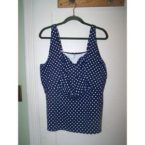 Lands' End Square Neck Underwire Swim Suit Top 24W G